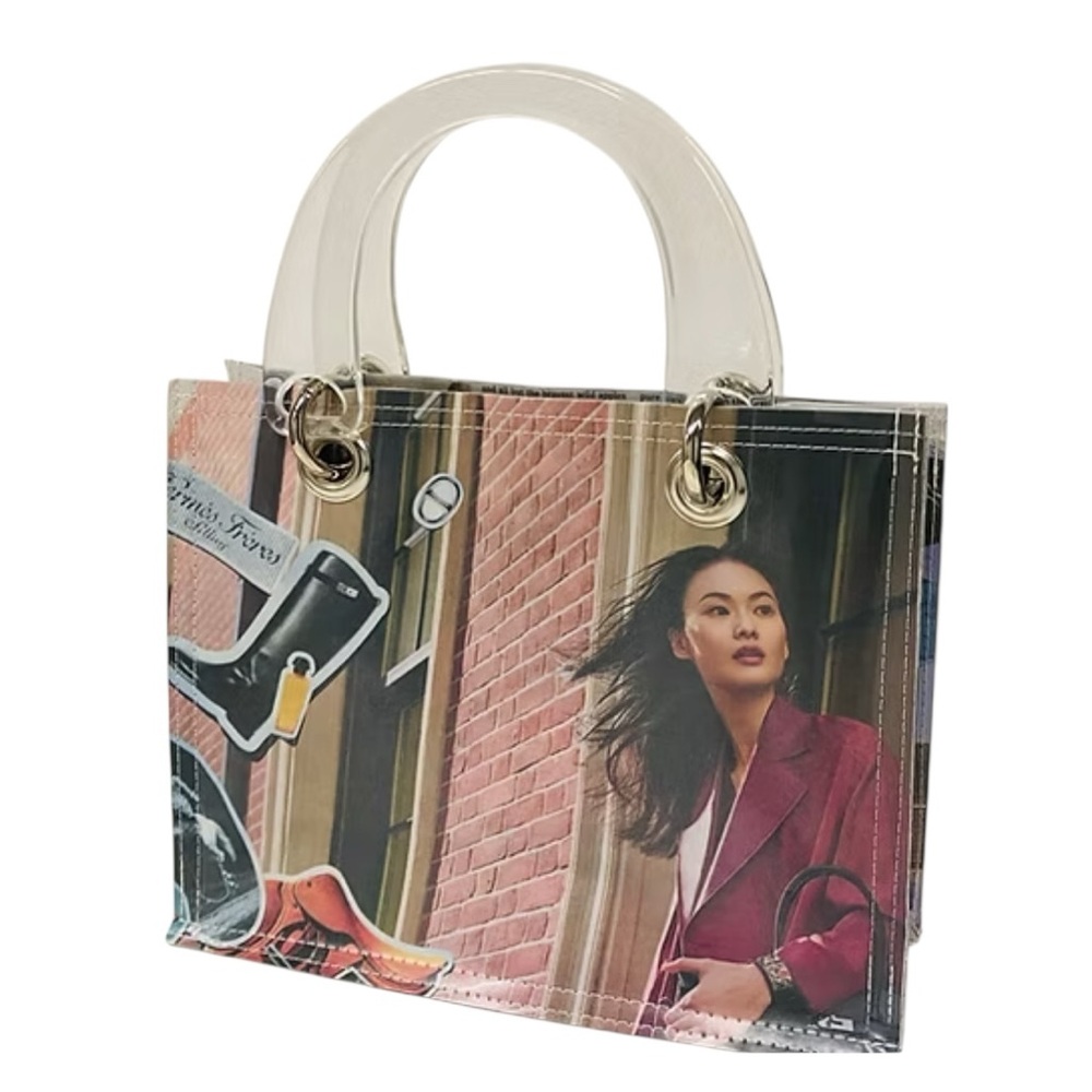 Couture Planet newspaper ad tote bag, Coco -H Faubourg Calling, NWT